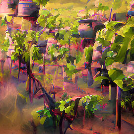Chardonnay Grapes Vineyard AI by Floyd Snyder