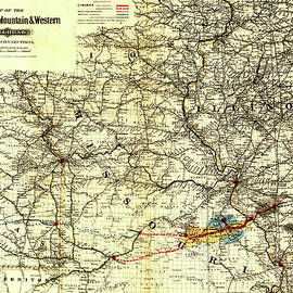 Chester Iron Mountain and Western Railroad 1881 by Vintage Maps