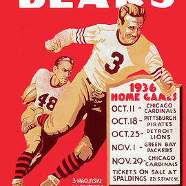 Chicago Bears 1936 Home Schedule by Big 88 Artworks