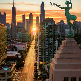 Chicagohenge Sunrise by Adam Romanowicz