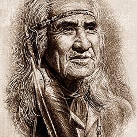 Chief Dan George sepia ver by Andrew Read