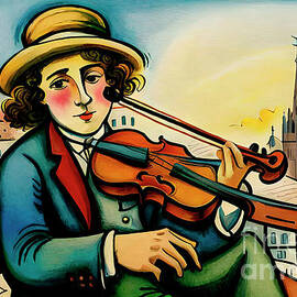 Child Violin  by Gabriel Cusmir