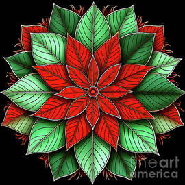 Christmas Mandala #1  by Elaine Manley