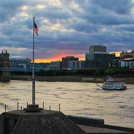 Cincinnati Sunset  by Gregory A Mitchell Photography