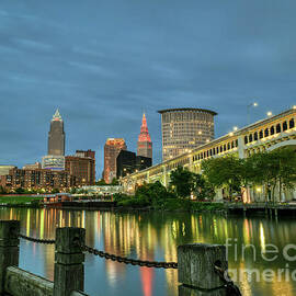 Cleveland Skyline in Color by Paul Quinn