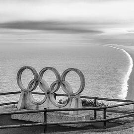 Coastal Rings Overlooking Chesil Beach by Shirley Mitchell
