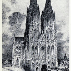 COLOGNE CATHEDRAL by LOUIS WEIRTER x2 by Historic illustrations