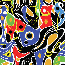 Color hand drawing meter geometric patter by Julien