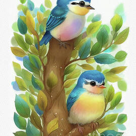 Colorful Birds V43 by Marty's Royal Art