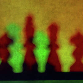 Colorful chess pieces silhouette by Eckart Mayer Photography