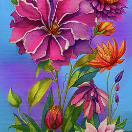 Colorful Flowers V39 by Marty's Royal Art