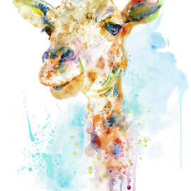 Colorful Giraffe Head by Marian Voicu