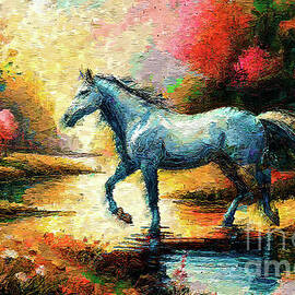 Colorful Horses V14 by Marty's Royal Art