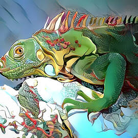 Colorful Iguana by Debra Kewley