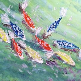 Colorful Japanese Koi fish  by Lucia Waterson