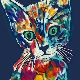 Colorful Kitten 1 by Eileen Backman