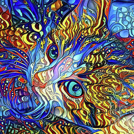 Colorful Kitten artwork by Elaine Manley