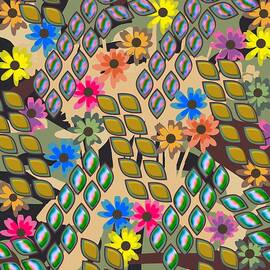 Colourful Flowers and Stones by Wilma Barnwell