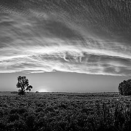 Columbia Bottoms Sunset BW by Morey Gers