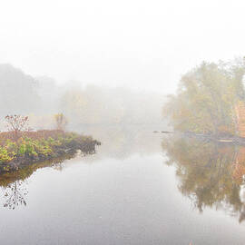 Concord River Fall Foliage Nature  by Juergen Roth