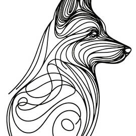 Contour Canine Abstract Elegance by Paws n Claws Art