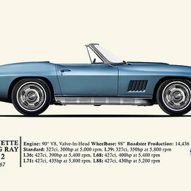 Corvette Sting Ray Convertible 1967 by Mark Rogan