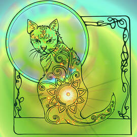 Cosmic Nature Cat Design by Katherine Nutt