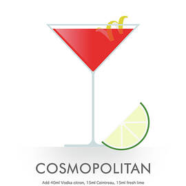 Cosmopolitan cocktail by Dennson Creative