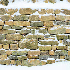 Cotswold Dry Stone Wall in the Snow Pattern by Tim Gainey