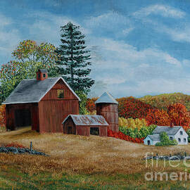 Country Barn in the Fall by Charlotte Blanchard