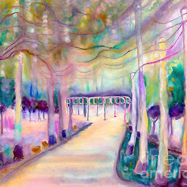 Country Road Painting peaceful quiet remote wilderness canada af by N Akkash