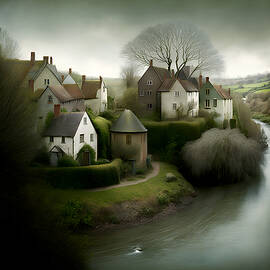 Country Streamside Hamlet by TintoDesigns