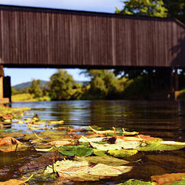 Covered Bridge in Autumn by Pamela Patch