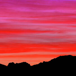 COYOTE MOUNTAINS TWILIGHT, 6.07 PM, JANUARY 28th, 2024 MURAL by Douglas Taylor