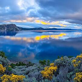 Crater Lake Reflections in Spring by Sven Andersen