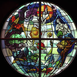 Creation Stained Glass Window by Sally Weigand