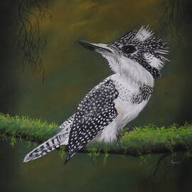 CRESTED KINGFISHER 1010 pastels by Dreamz -