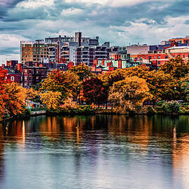 Crisp Autumn Morning Along The Charles River - Boston Panorama by Gregory Ballos