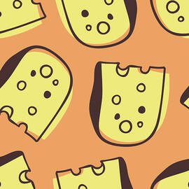 Cute cheese seamless pattern by Julien