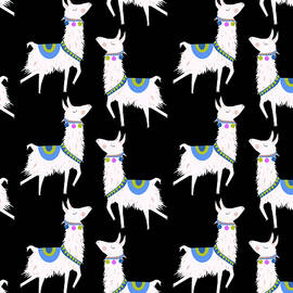 Cute Llama Alpaca pattern by Julien