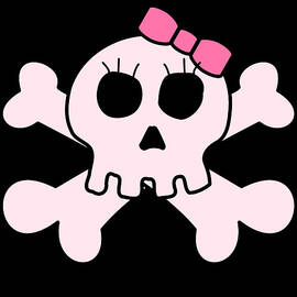 Cute Pink Skull And Bones by Flippin Sweet Gear