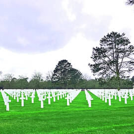 D Day Cemetery - Normandy France by Allen Beatty