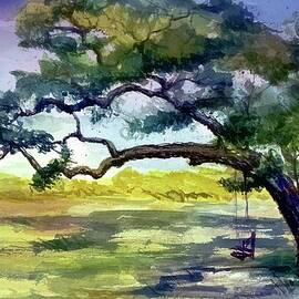  DA187 Tree Swing painting by Daniel Adams by Daniel Adams