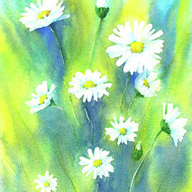 Daisies in the meadow by Karen Kaspar