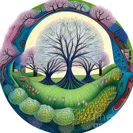 Daloria - Spring Mandala 27 by Sabantha