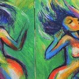 Dance, Colours and Nature - Diptych by Carmen Tyrrell