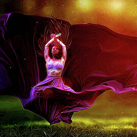 Dancer with Purple Dress by Irene Steeves