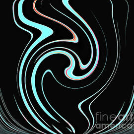 Dancing Blue Flame Abstract by L A Feldstein
