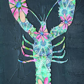 Dancing Daisies Lobster Beach Art 1 by Sharon Cummings