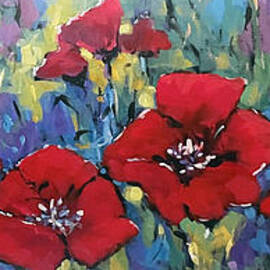 Dancing Poppies by Line Gagne